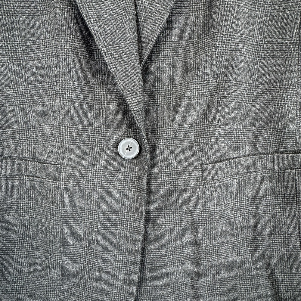 A New Day Target Plaid Blazer Womens S Gray Glen Check One Button Lined - Picture 2 of 16
